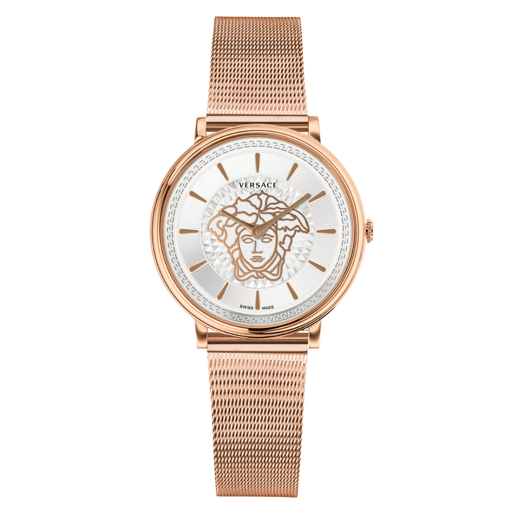 Versace Damen Uhr Armbanduhr V-Circle VE8103019 Edelstahl