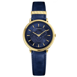 Versace Damen Uhr Armbanduhr V-Circle VE8103721 Leder