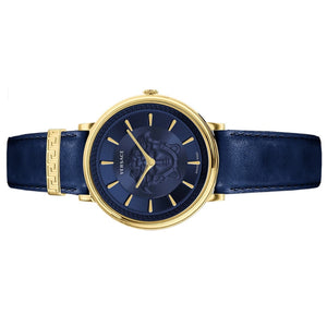 Versace Damen Uhr Armbanduhr V-Circle VE8103721 Leder