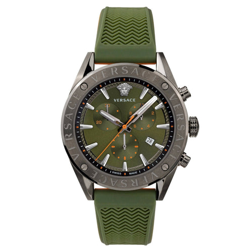 Versace Herren Uhr Armbanduhr Chronograph V-Chrono VEHB00319 Silikon