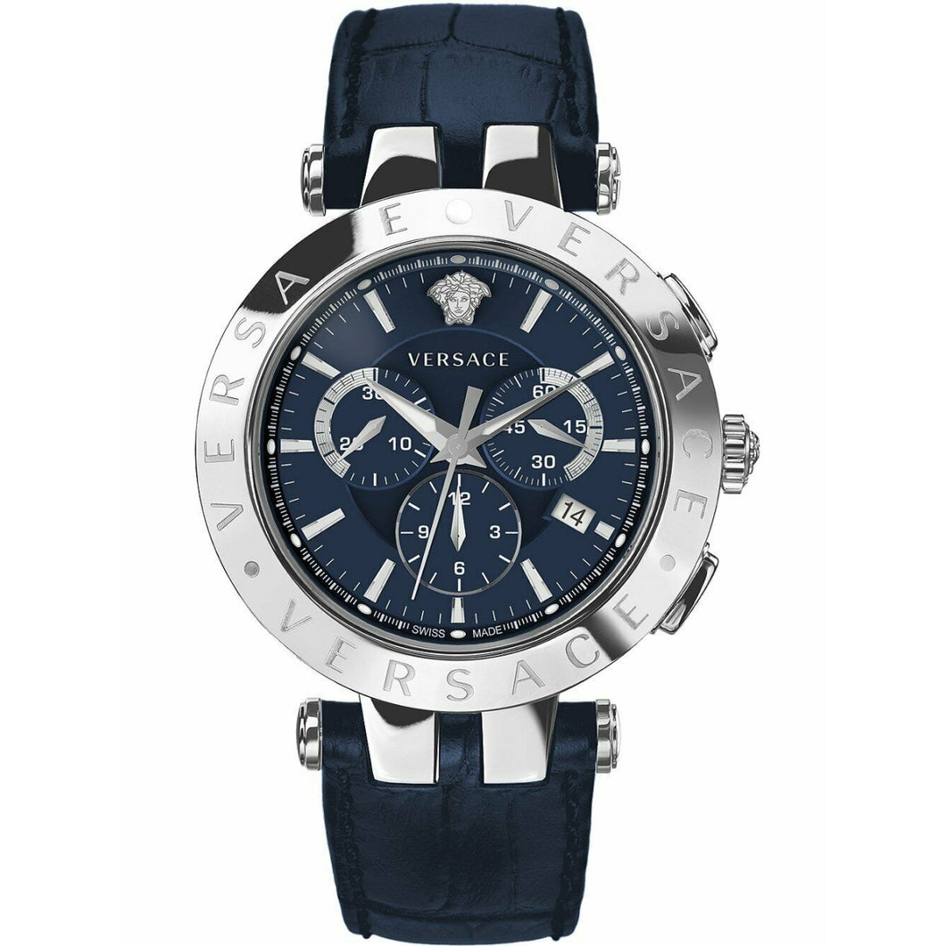 Versace Herren Uhr Armbanduhr Chronograph V-Race VERQ00620 Leder