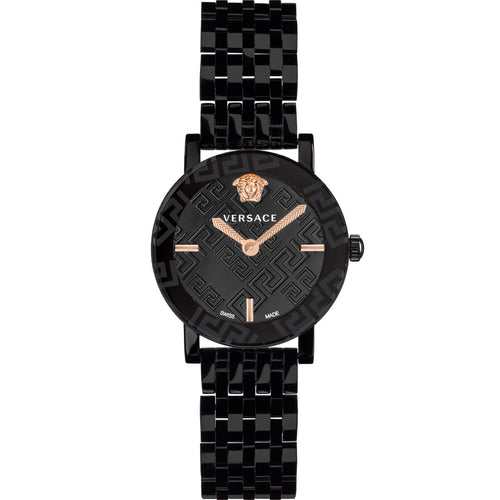 Versace Damen Uhr Armbanduhr Edelstahl Greca Glass VEU300721