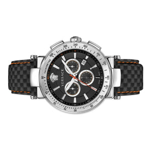Versace Herren Uhr Armbanduhr Leder Mystique Sport Chronograph VFG040013