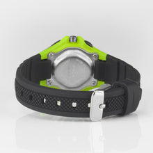 Laden Sie das Bild in den Galerie-Viewer, SINAR Jugenduhr Armbanduhr Analog Quarz Jungen Silikonband XB-17-1 Schwarz Grün