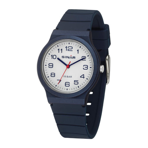SINAR Jugenduhr Armbanduhr Analog Quarz Unisex Silikonband XB-18-20 blau
