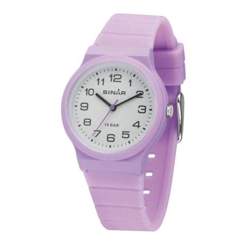 SINAR Jugenduhr Armbanduhr Analog Quarz Mädchen Silikonband XB-18-7 Lila