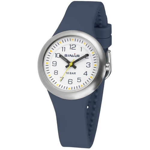 SINAR Jugenduhr Armbanduhr Analog Quarz Jungen Silikonband XB-36-2 Dunkelblau