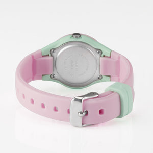 SINAR Jugenduhr Kinder Mädchen Armbanduhr Analog Quarz Silikonband XB-47-9 rosa