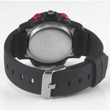 Laden Sie das Bild in den Galerie-Viewer, SINAR Jugenduhr Armbanduhr Digital Quarz Jungen Silikonband XW-27-1 schwarz rot