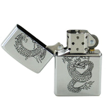 Laden Sie das Bild in den Galerie-Viewer, Zippo Feuerzeug Modell 250 Design Dragon 1 sw
