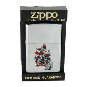 Zippo Feuerzeug  Motorradfahrer rot